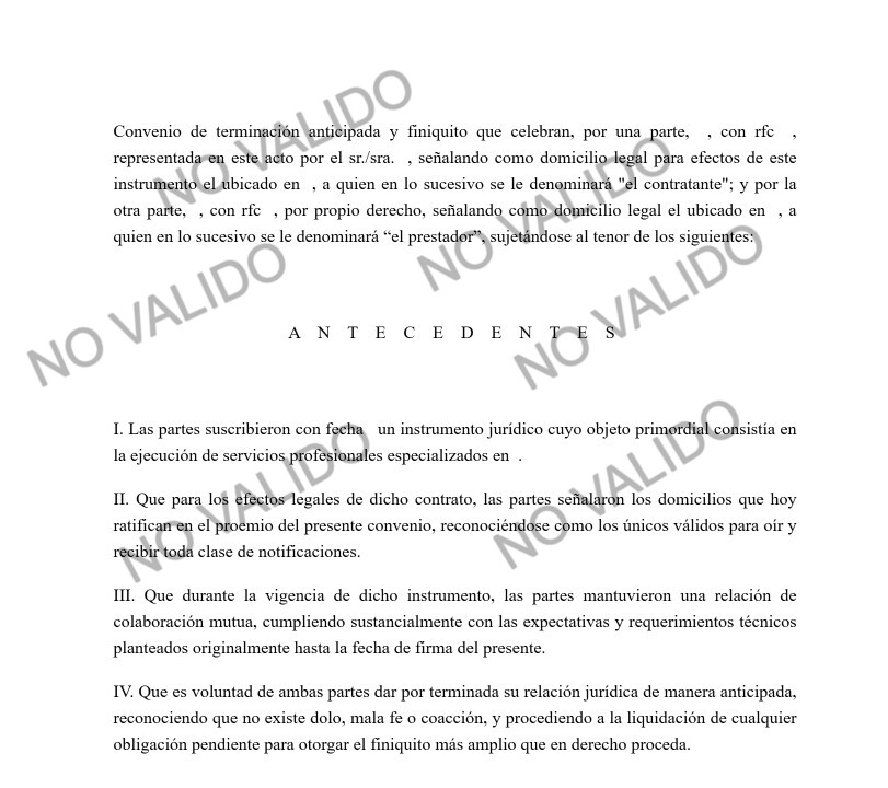 Terminación Anticipada - Página 1